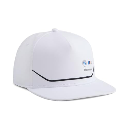 Casquette PUMA BMW M Motorsport blanche visière plate chapeau ajustable taille unique mixte
