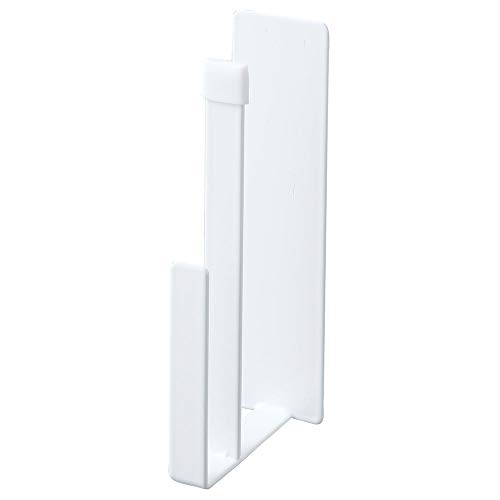 Yamazaki 5050 Magnetic Kitchen Tray Holder, Set of 2, White, Approx. W1.8 x D 2.8 x H 6.3 inches (4 x 7.2 x 16 cm), Tower, Round Tray, Adjustable Width