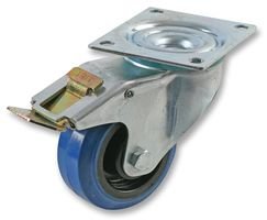 Penn Elcom 80mm / 3" Swivel Braked Castor with Blue Wheel W0985/80