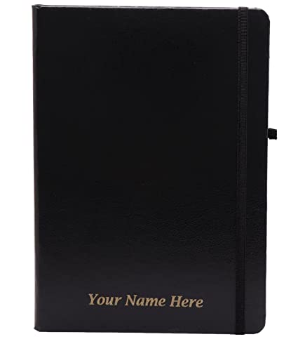 Image of VANCHER 2 in 1 Personalized Diary & Pen Combo with Name Engraving | Premium A5 Leather Finished Notebook 192 Pages with Elastic Strap | Elegant Gift Set for All Occasions (Design 4)
