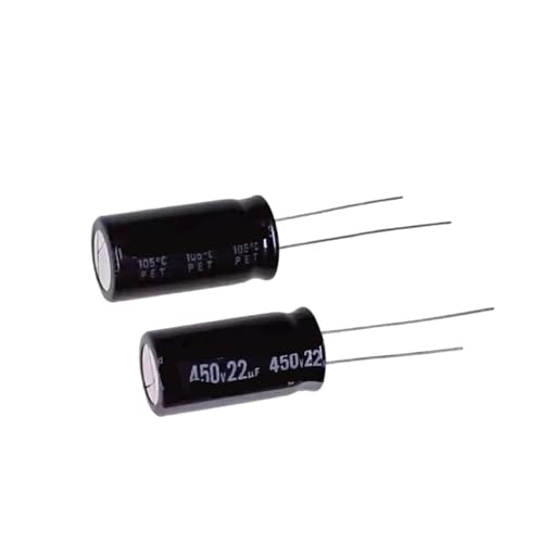 Condensador electrolítico 450V 22uF para reparaciones electrónicas de 12.5x25mm