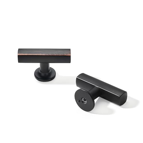 Khtumeware 10 Pack 2 Inch Oil Rubbed Bronze Cabinet Knobs for Kitchen Dresser Drawers - Solid Venetian Bronze Zinc Hardware