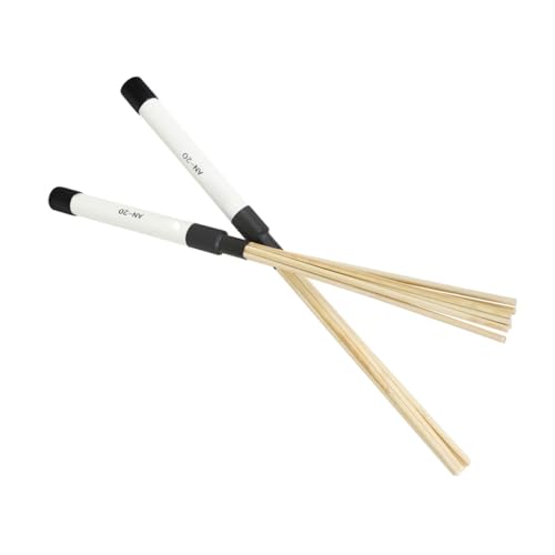 Baquetas de madera Hemoton, 1 par, para adultos, set de baquetas de práctica para batería miniatura 7