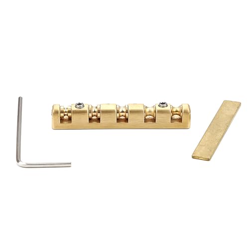 Generic Brass Roller Ball Guitar Nut with Wrench Sturdy Easy to Install Replacements