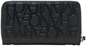 Armani Exchange Women's Essential, Liz, Pebble, kabartmalı logo, seyahat aksesuarı, seyahat cüzdanı, siyah - Görsel 2