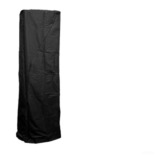Cubierta para calentador de patio al aire libre para calentadores de tubo de vidrio cuadrado, tela Oxford impermeable 210D resistente con revestimiento plateado, ajuste de cordón resistente al viento