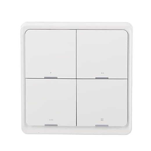 Trådlös Scenomkopplare Intelligent 4-vägs Klibbig Panelväggbrytare Mobilapp Appkontroll Zigbee-anslutning för Sovrum Kök Badrum,Strömbrytare&Uttag&Tillbehör