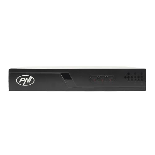 NVR PoE PNI House IP716J, 16 Canales 4K 8MP, 8 Canales PoE y 8 Canales IP, Negro