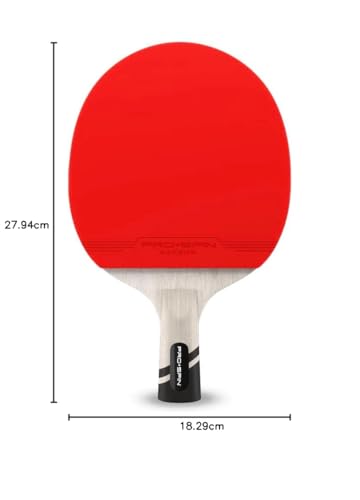 PRO SPIN Pro-Spin Ping Pong Paddle With Carbon Fiber | Penhold Grip | 7-Ply Blade, Offensive Rubber, 2.0Mm Sponge, Premium Storage Case | Performance-Level Table Tennis Racket