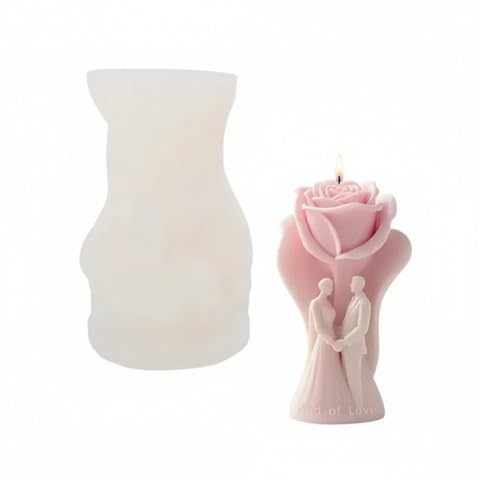 Smello Rose Lover Couple Silicone Mould for Candles, Soap & Resin (SCM 273)
