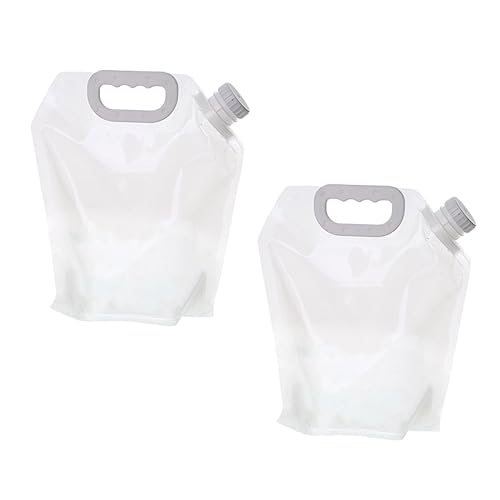 Abaodam 2pcs 5l Emergency Water Bag for Hiking Collapsible Outdoor Water Storage for Camping Leakproof Sports Pack