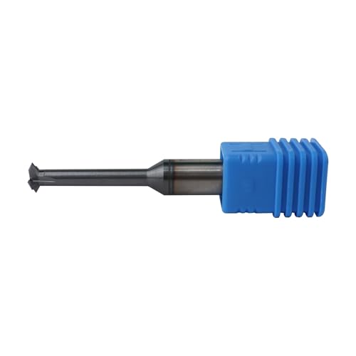 Image of 12-32 TPI Single Pitch 1 /2in Solid Carbide Thread end Mill, 0.372in Cutting Diameter, Necked to Thread 1.125in Deep, 4 Flute Bits Tool for Medium Hardness Steel, Brass, Iron
