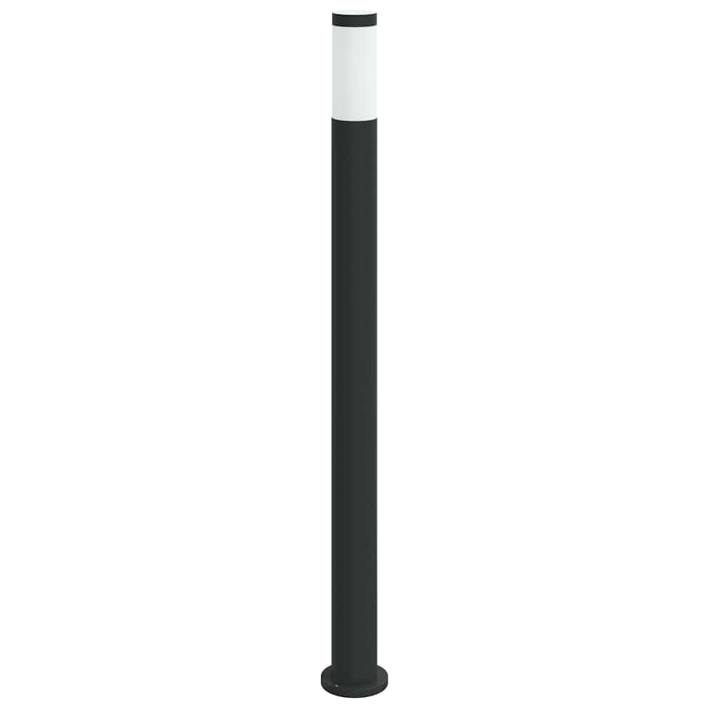 Lampada a colonna in acciaio inox con sensore, altezza 110 cm, IP44, resistente alle intemperie, per esterni, terrazza, vialetto, giardino, con diffusore e sensore di movimento PIR a 120°