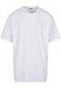URBAN CLASSICS Men's Basic Oversized T-Shirt, Wide Cut, Long Tee, Short Sleeves Shirt with Crew Neck, 100% Jersey Cotton, in White, Size: 5XL #1