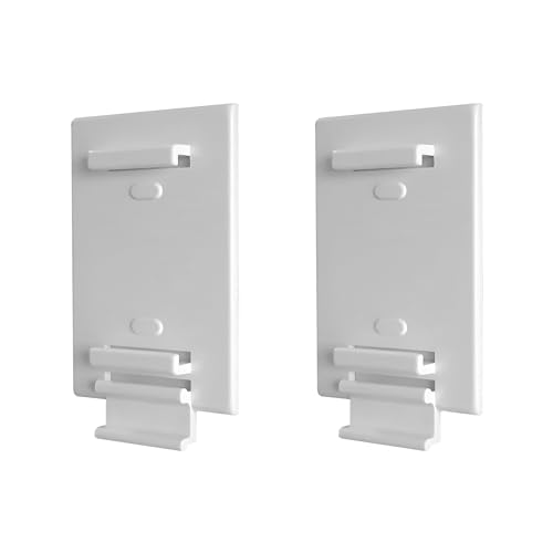 Estika Klebehalter für Klemmfix Doppelrollo, Weiß, 2 Stück - Set, kleben, Klebeträger, Doppel Rollo Halterung, für Duo-Rollo,