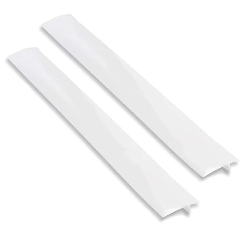 Cfcyhla Silikon Gap Cover für Herd und Theke 2 Stück 25inch, Silikon Lückenfüller für Herdplatten,Lückenstreifen Zwischen Ofen und Herden, Hitzebeständig, Schwarz (weiß)