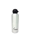 Laken Classic Aluminum Water Bottle, Wide Mouth with HIT Sport Drinking Cap, BPA Free, Made in Spain 34oz Plain
