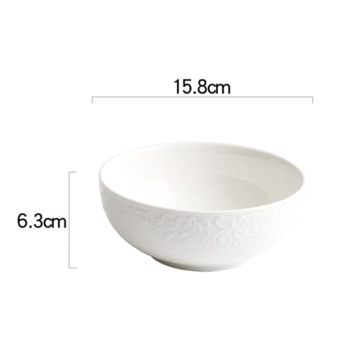 Bol de soupe chinoise en céramique blanche pour des repas réconfortants - 6