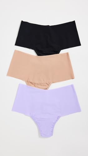 Image of hanky panky - BreatheSoft High Rise Thongs for Women | Microfibre Knit Underwear Panties, Lingerie | Sizes (XS-XL), 3 pack
