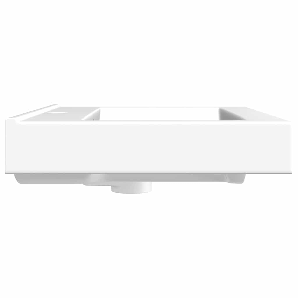 vidaXL Lavabo de cerámica rectangular con orificio de grifo 60x46 cm