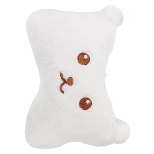Ciieeo Almohada para Reposacabezas de Coche de Felpa en Color Claro, Cojín Cervical para Cuello Diseño de Oso de Peluche, Almohada de Viaje Cómoda y Suave para Accesorios de Interior