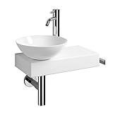 alape ausgussbecken contra 505 Produktdetails: Waschtisch wandhängend B/H/T 55,5/59,7/32 cm mit Schalenbecken B/H/T 30/11,2/30 cm links aus glasiertem Stahl, inkl. Dornbracht Armatur, Wasserhahn mit erhöhtem Standfuß