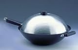 Joyce Chen Pro Chef 14-Inch Flat Bottom Wok Set with Excalibure Nonstick Coating