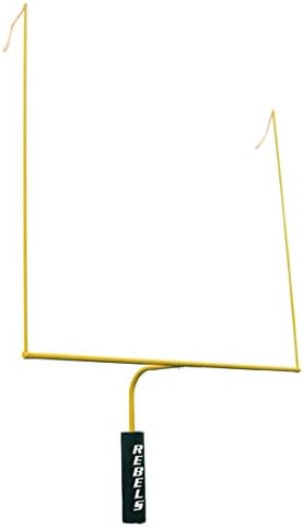 First Team All Star CLG-SY Galvanized Steel-Aluminum 4.5 in. Safety Yellow College Football Goalpost44; Saddle Brown