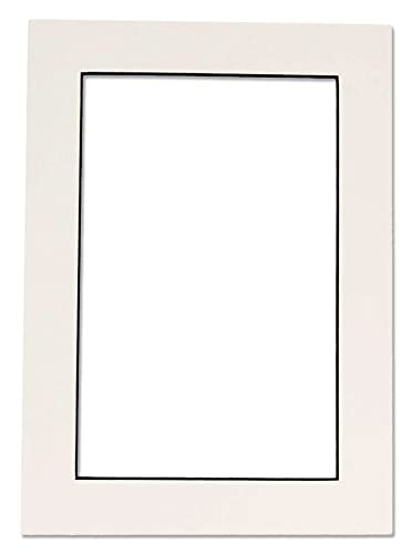 11x14 Mat for 8.5x11 Photo - Precut White with Black Core Picture Matboard for Frames 11 x 14 Inches - Bevel Cut to Display Art 8.5 x 11 Inches - Acid Free ONE MAT with Backing Board & Clear Bag
