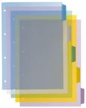 （まとめ） ライオン事務器PPカラーインデックス A4タテ 2 4穴 5色5山 I-33P 1パック 【×5セット】 top1-ds