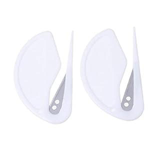 TOSSPER 2 stks Plastic Brief Opener Mini Brief Mail Envelop Opener Veiligheid Papieren Bewaakt Cutter Kantoorapparatuur