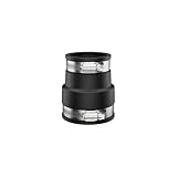 Fernco P1056-150/125 Flexible PVC Pipe Coupling Cast Iron, Plastic or Steel Plumbing Connections, 1-1/2' x 1-1/4', Black