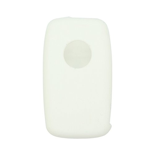 BROVACS Silicone Cover Protector Case Holder Skin Jacket Compatible with VOLKSWAGEN Passat Golf Bora Touran Polo 2 Button Flip Remote Key Fob CV9805 White - Image 2