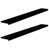 Window Sills 2 pcs Dark Brown 63.0x7.9x0.8 Solid...