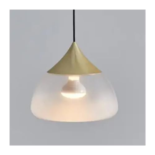 Suspension en verre brume et finitions or clair, luminaire d'exception pour maison