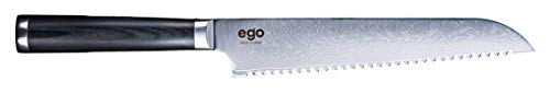 Foto von Wilfa EGO VG-10 Brotmesser - 20cm lange Klinge, 67 Schichten Damaststahl, japanischer VG-10 Stahlkern, Klingenhärte: HRC: 60±2