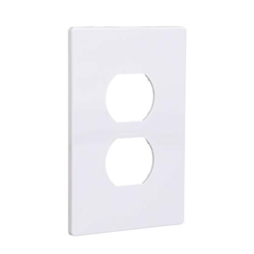 Eaton Pjs8W Arrow Hart Pjs8 Mid Size Screw Less Wall Plate, 1 Gang, 4-1/2 In L X 2-3/4 In W X 0.08 In T, White #TOP5