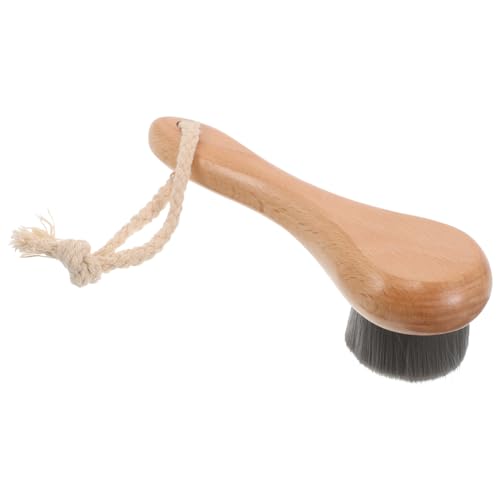 BAZEITFLOW Cepillo Facial de Cerdas Suaves para Exfoliación y Limpieza Profunda con Mango de Masajeador Versátil para Eliminar Muerta y Maquillaje para Hombres y Mujeres Fácil de Transportar