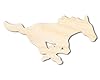 Unfinished Wood Mustang Mascot Shape | DIY Craft Cutout | up to 46" DIY 7" / 1/4" #1