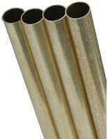 K&S Brass Round Tube, 0.014-inch Wall Thickness, 12 inches, 2 Pack