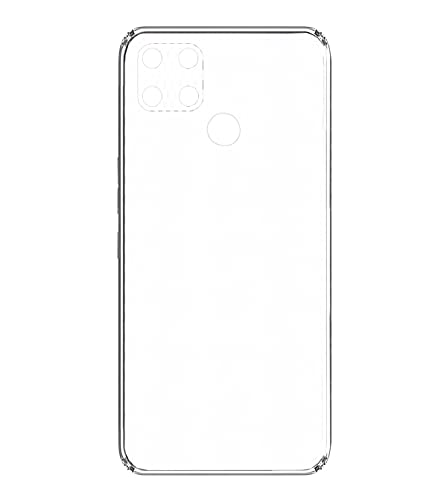 Image of Soft Flexible Silicone Back Cover Compatible with Realme C21 / C25, Transparent Case + Screen Guard