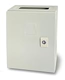 Small 10x8x6 Wall Mount Metal Box Enclosure for Single Controller, one 1/16 din Knockout Hole on The Front, Indoor/Outdoor