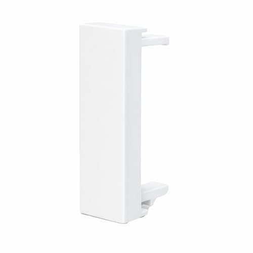 Image of MX Blank Dummy Cover Plate for Modular Socket Systems, 1 Module 11.5x45 mm White Faceplate, Wall Mount Cover for Electrical and AV Installations, Pack of 2