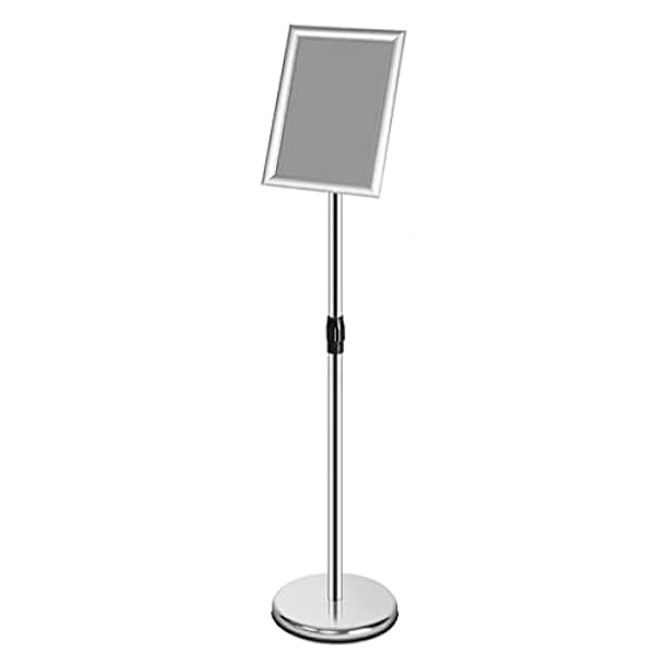 Verstelbare Poster Stand Holder,Advertising Business Menu Sign Holder for Floor Standing,Pedestal Floor Standing Sign Holder,Vertical and Horizontal View Sign Displayed (Color