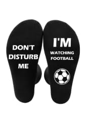 MaudzlanFunny Socks,Novelty Socks for Men Women, I'M NOT SLEEPING I'M JUST GLOSING MY EYES Socks,Christmas Birthday Gifts