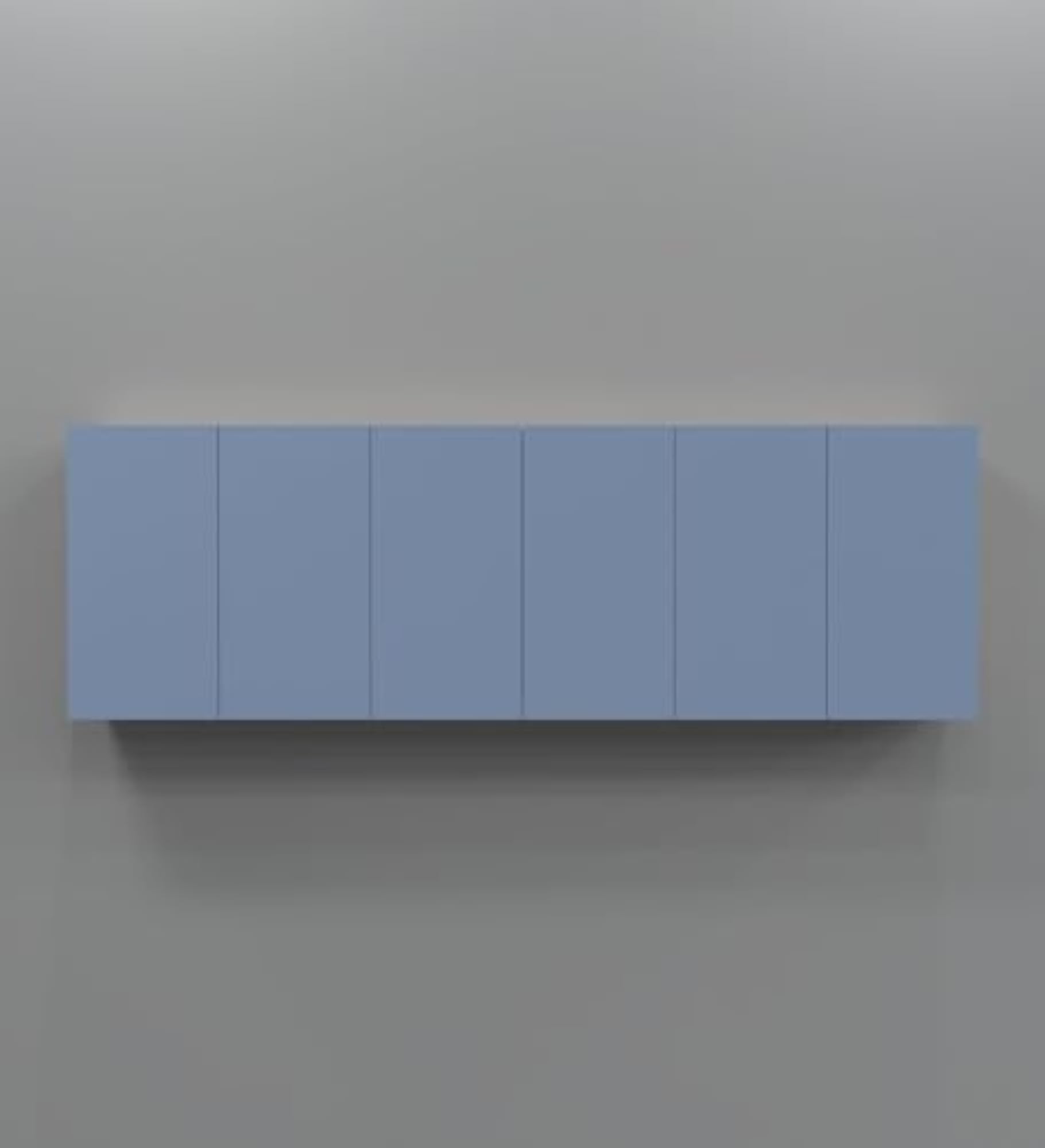 Wall-Mounted Kitchen Cabinet with Handleless Shutters, Blue Berry