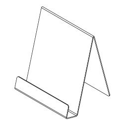 Clear-Ad - Acrylic Book Display Stand 4X6 - Tabletop Cookbook Recipe Holder - Picture Easel - Tablet Holder Stand - Artwork Display - Brochure Display Stand - Lhs-68 (Pack Of 6) #TOP2