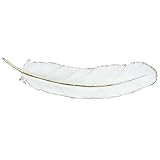 CosmoLiving by Cosmopolitan Polystone Bird Home Wall Decor Feather Wall Sculpture, Wall Art 31' x 1' x 7', White