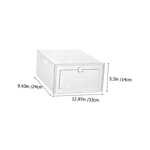 Boîte à Chaussures Empilable Transparente pour Dressing Purifié et Rangement de Baskets