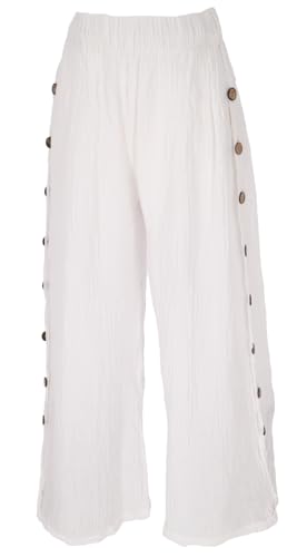 Pantalon palazzo en coton mousseline d'été léger pour femme GURU SHOP